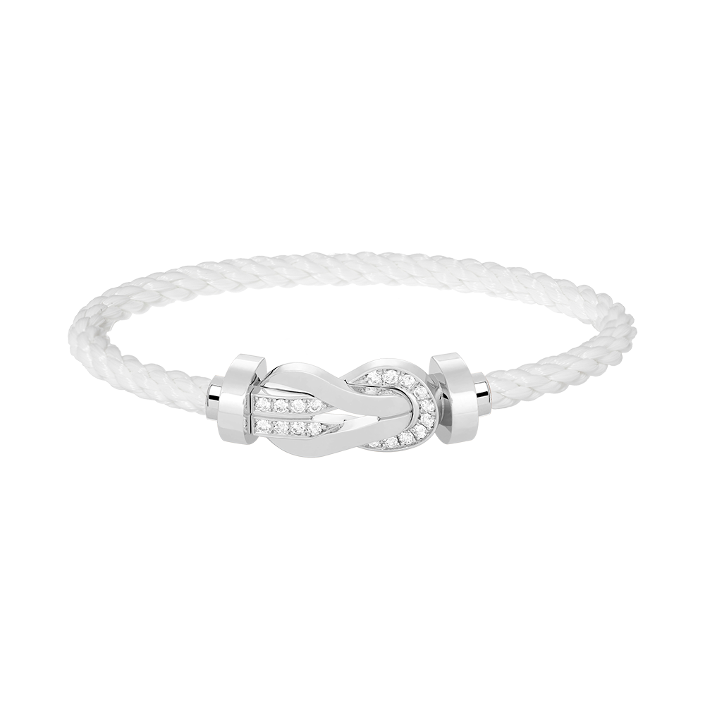 ¡®Veyra Jewelry¡¯CHANCE LARGE 8 FIGURE BUCKLE HALF DIAMOND BRACELET SILVER