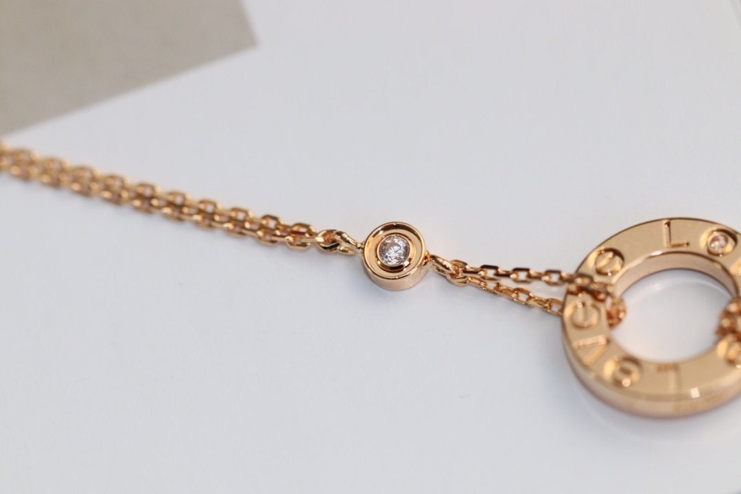 ¡®Veyra Jewelry¡¯LOVE NECKLACE ADJUSTABLE ROSE GOLD 2 DIAMOND