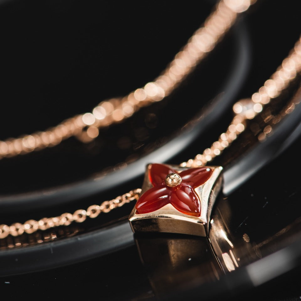 ¡®Veyra Jewelry¡¯STAR NECKLACE PINK GOLD 1 DIAMOND