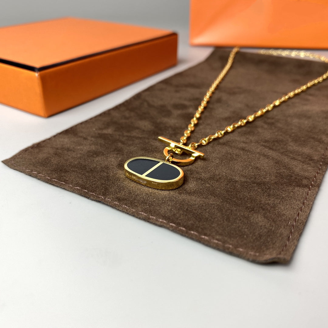 ¡®Veyra Jewelry¡¯CHAINE VERSO BLACK CERAMIC NECKLACE