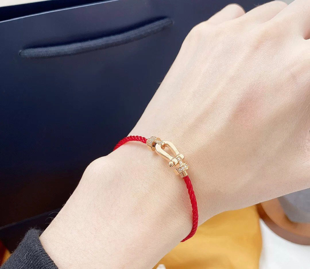 ¡®Veyra Jewelry¡¯FORCE 10 HALF DIAMOND PINK GOLD RED CORDERI LARGE AND MEDIUM MODEL
