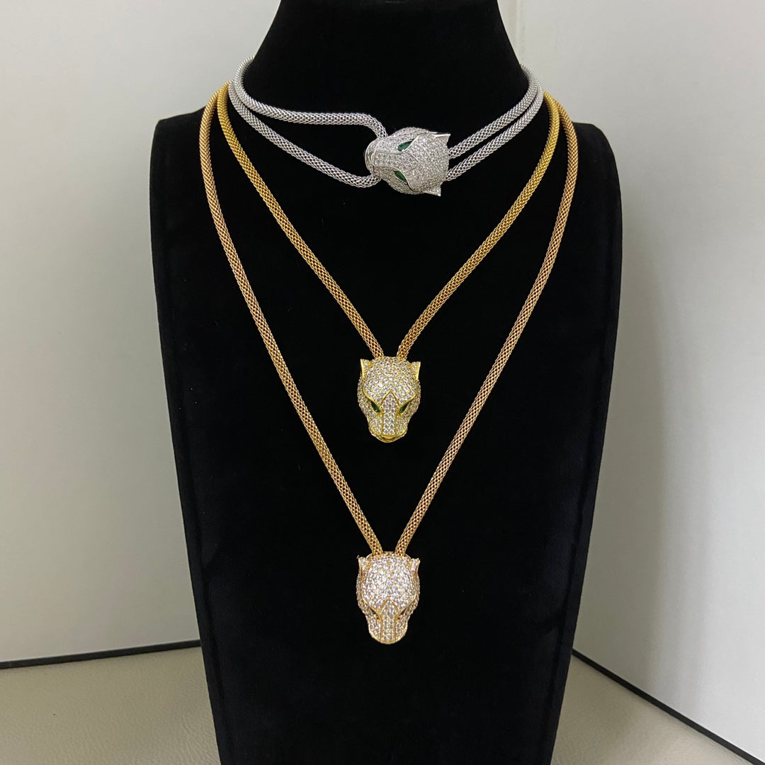 ¡®Veyra Jewelry¡¯Panther Head Layered Necklace