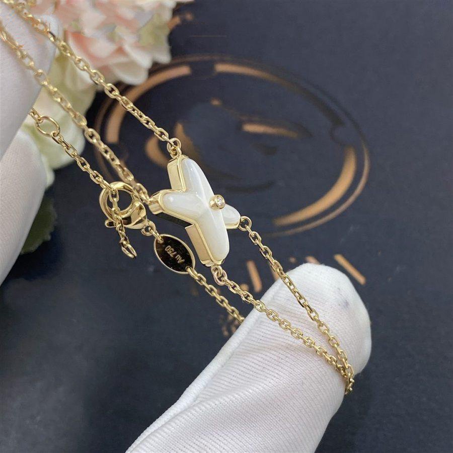 ¡®Veyra Jewelry¡¯JEUX BRACELET WHITE MOP GOLD 1 DIAMOND