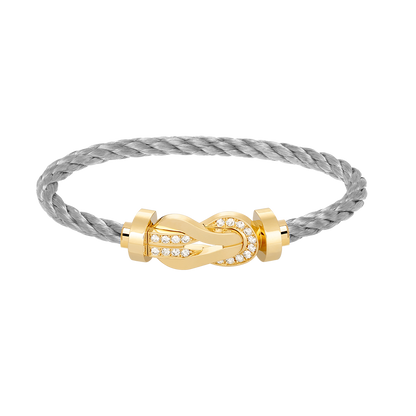 ¡®Veyra Jewelry¡¯CHANCE LARGE 8 FIGURE BUCKLE HALF DIAMOND BRACELET GOLD
