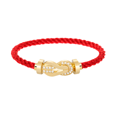 ¡®Veyra Jewelry¡¯CHANCE LARGE 8 FIGURE BUCKLE HALF DIAMOND BRACELET GOLD