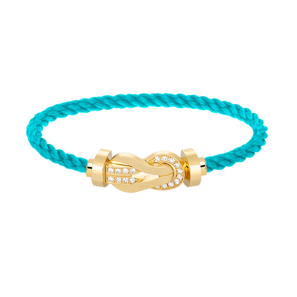 ¡®Veyra Jewelry¡¯CHANCE LARGE 8 FIGURE BUCKLE HALF DIAMOND BRACELET GOLD
