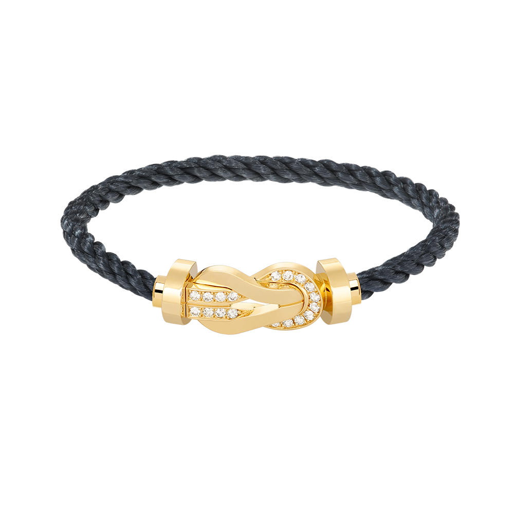 ¡®Veyra Jewelry¡¯CHANCE LARGE 8 FIGURE BUCKLE HALF DIAMOND BRACELET GOLD
