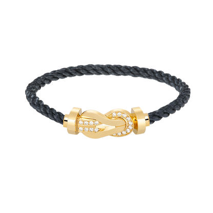 ¡®Veyra Jewelry¡¯CHANCE LARGE 8 FIGURE BUCKLE HALF DIAMOND BRACELET GOLD