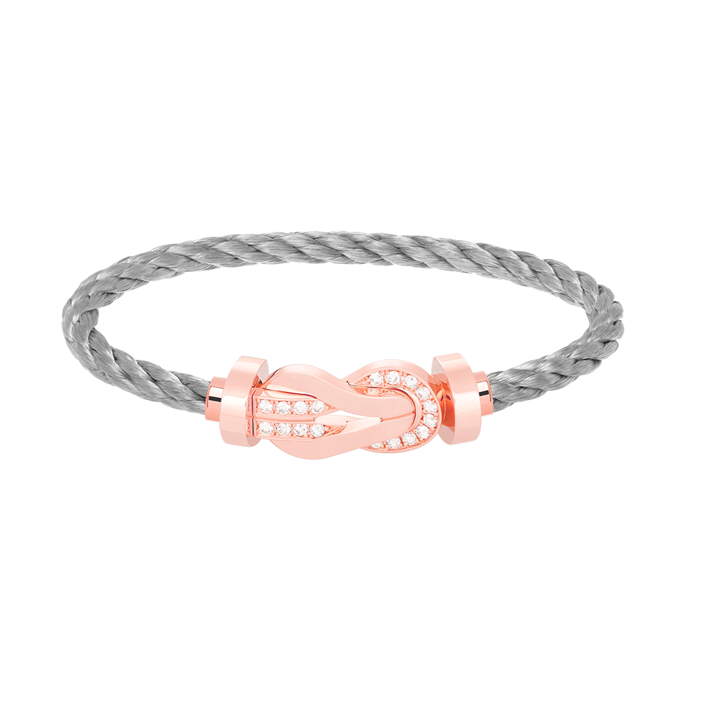 ¡®Veyra Jewelry¡¯CHANCE LARGE 8 FIGURE BUCKLE HALF DIAMOND BRACELET ROSE GOLD