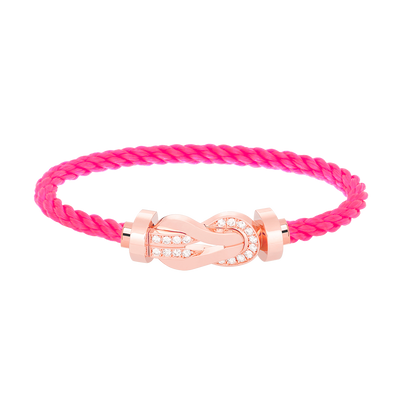 ¡®Veyra Jewelry¡¯CHANCE LARGE 8 FIGURE BUCKLE HALF DIAMOND BRACELET ROSE GOLD