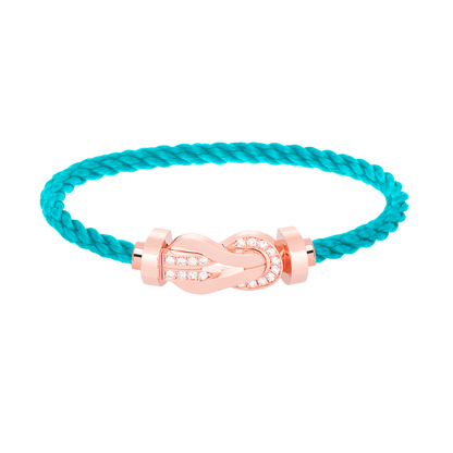¡®Veyra Jewelry¡¯CHANCE LARGE 8 FIGURE BUCKLE HALF DIAMOND BRACELET ROSE GOLD