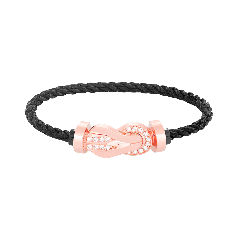 ¡®Veyra Jewelry¡¯CHANCE LARGE 8 FIGURE BUCKLE HALF DIAMOND BRACELET ROSE GOLD