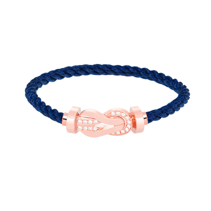 ¡®Veyra Jewelry¡¯CHANCE LARGE 8 FIGURE BUCKLE HALF DIAMOND BRACELET ROSE GOLD