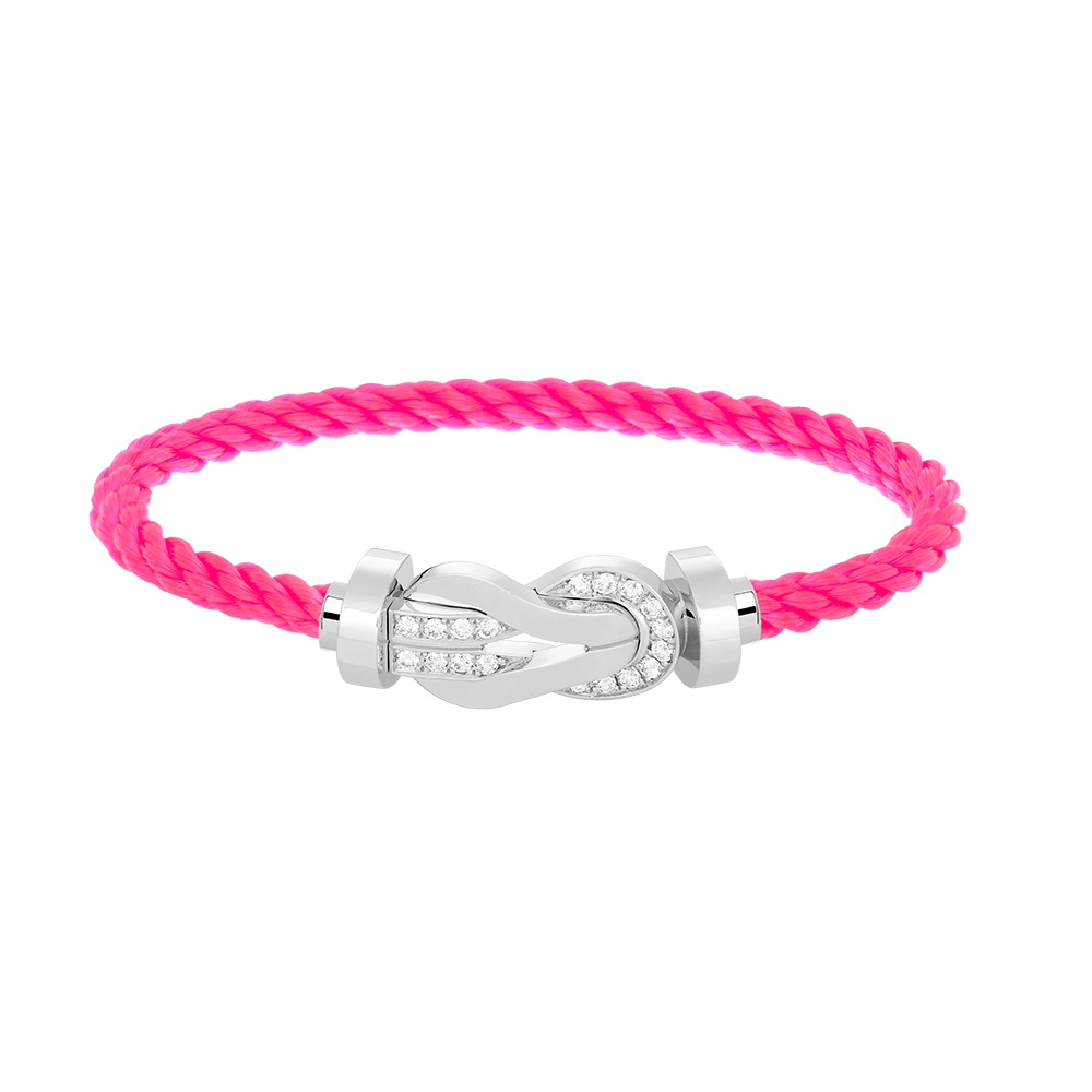 ¡®Veyra Jewelry¡¯CHANCE LARGE 8 FIGURE BUCKLE HALF DIAMOND BRACELET SILVER