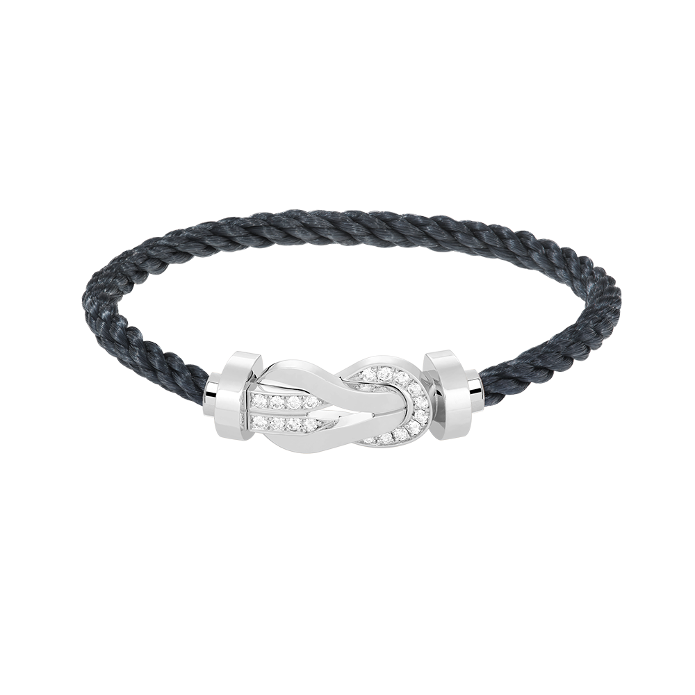 ¡®Veyra Jewelry¡¯CHANCE LARGE 8 FIGURE BUCKLE HALF DIAMOND BRACELET SILVER