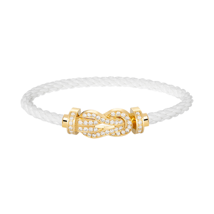 ¡®Veyra Jewelry¡¯CHANCE LARGE 8 FIGURE BUCKLE FULLDIAMOND BRACELET GOLD