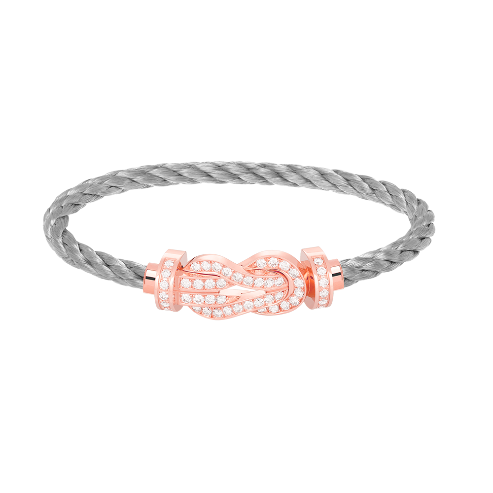 ¡®Veyra Jewelry¡¯CHANCE LARGE 8 FIGURE BUCKLE FULL DIAMOND BRACELET ROSE GOLD