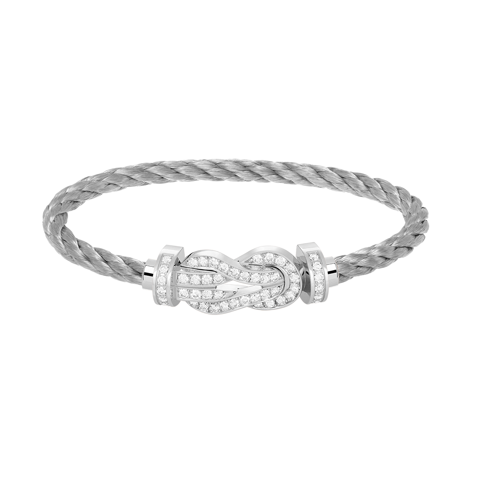 ¡®Veyra Jewelry¡¯CHANCE LARGE 8 FIGURE BUCKLE FULL DIAMOND BRACELET SILVER