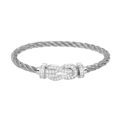 ¡®Veyra Jewelry¡¯CHANCE LARGE 8 FIGURE BUCKLE FULL DIAMOND BRACELET SILVER