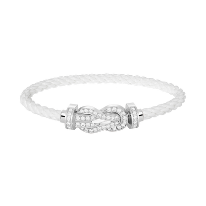 ¡®Veyra Jewelry¡¯CHANCE LARGE 8 FIGURE BUCKLE FULL DIAMOND BRACELET SILVER