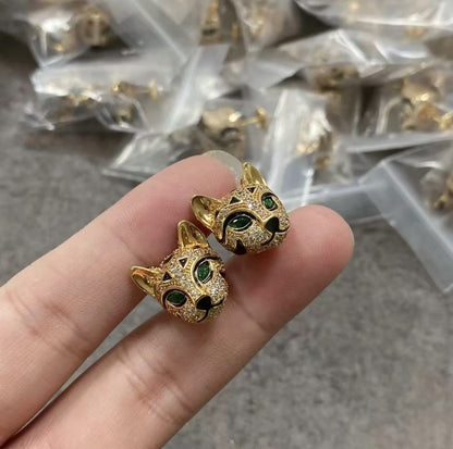¡®Veyra Jewelry¡¯ Panther Face Stud Earrings