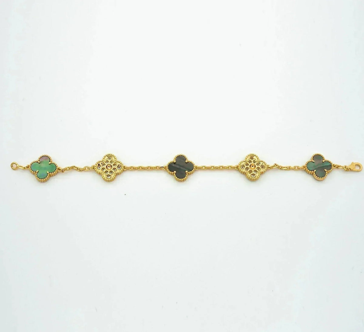 [Veyra Jewelry]New CLOVER 5 MOTIF GRAY MOP BRACELET COLLECTION