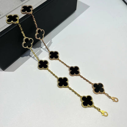 [Veyra Jewelry]New CLOVER 5 MOTIF ONYXS BRACELET COLLECTION