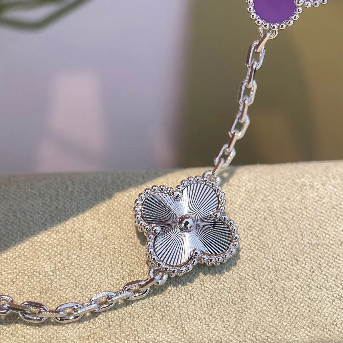[Veyra Jewelry]New  CLOVER 5 MOTIF VIOLET BRACELET COLLECTION