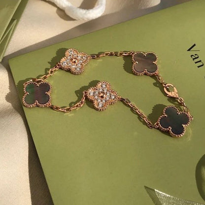 [Veyra Jewelry]New CLOVER 5 MOTIF GRAY MOP BRACELET COLLECTION
