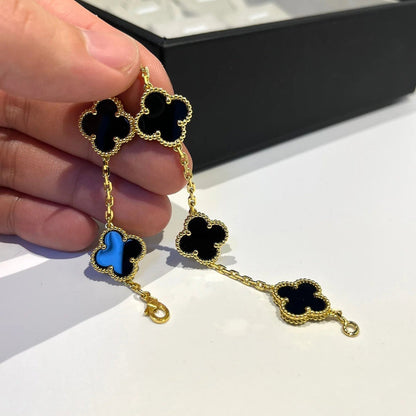 [Veyra Jewelry]New CLOVER 5 MOTIF ONYXS BRACELET COLLECTION