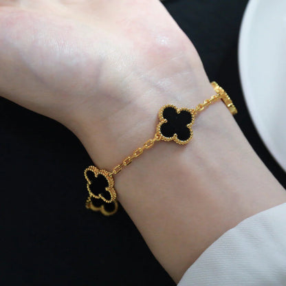[Veyra Jewelry]New CLOVER 5 MOTIF ONYXS BRACELET COLLECTION