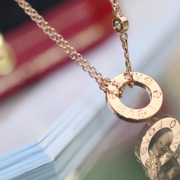¡®Veyra Jewelry¡¯LOVE NECKLACE ADJUSTABLE ROSE GOLD 2 DIAMOND