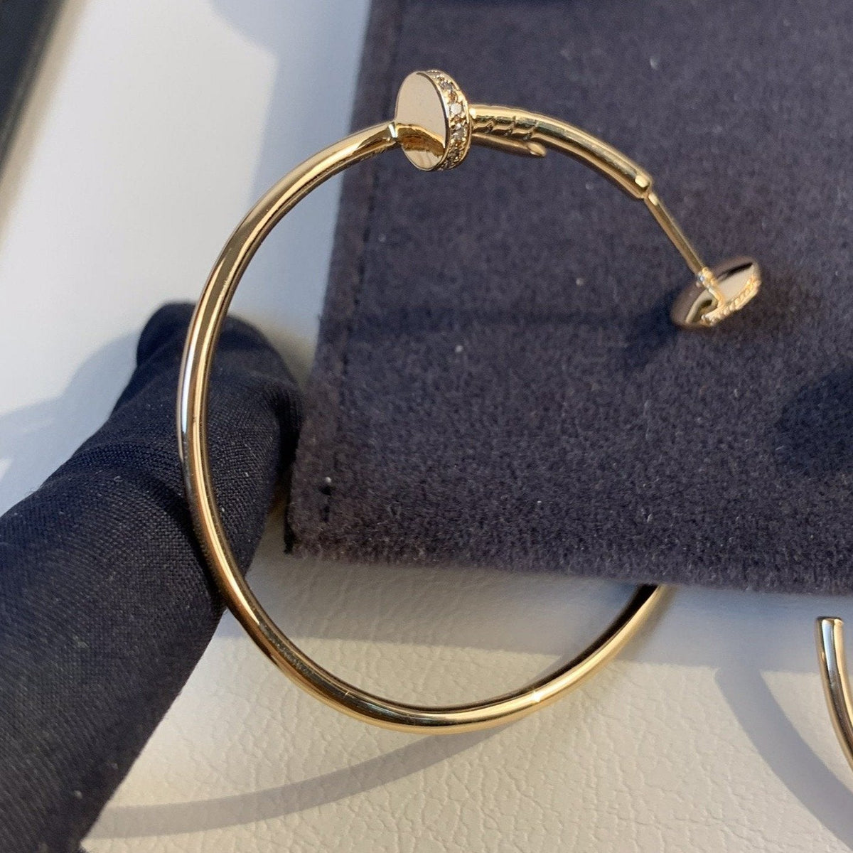 ¡®Veyra Jewelry¡¯JUSTE EARRINGS GOLD DIAMONDS 1.8MM