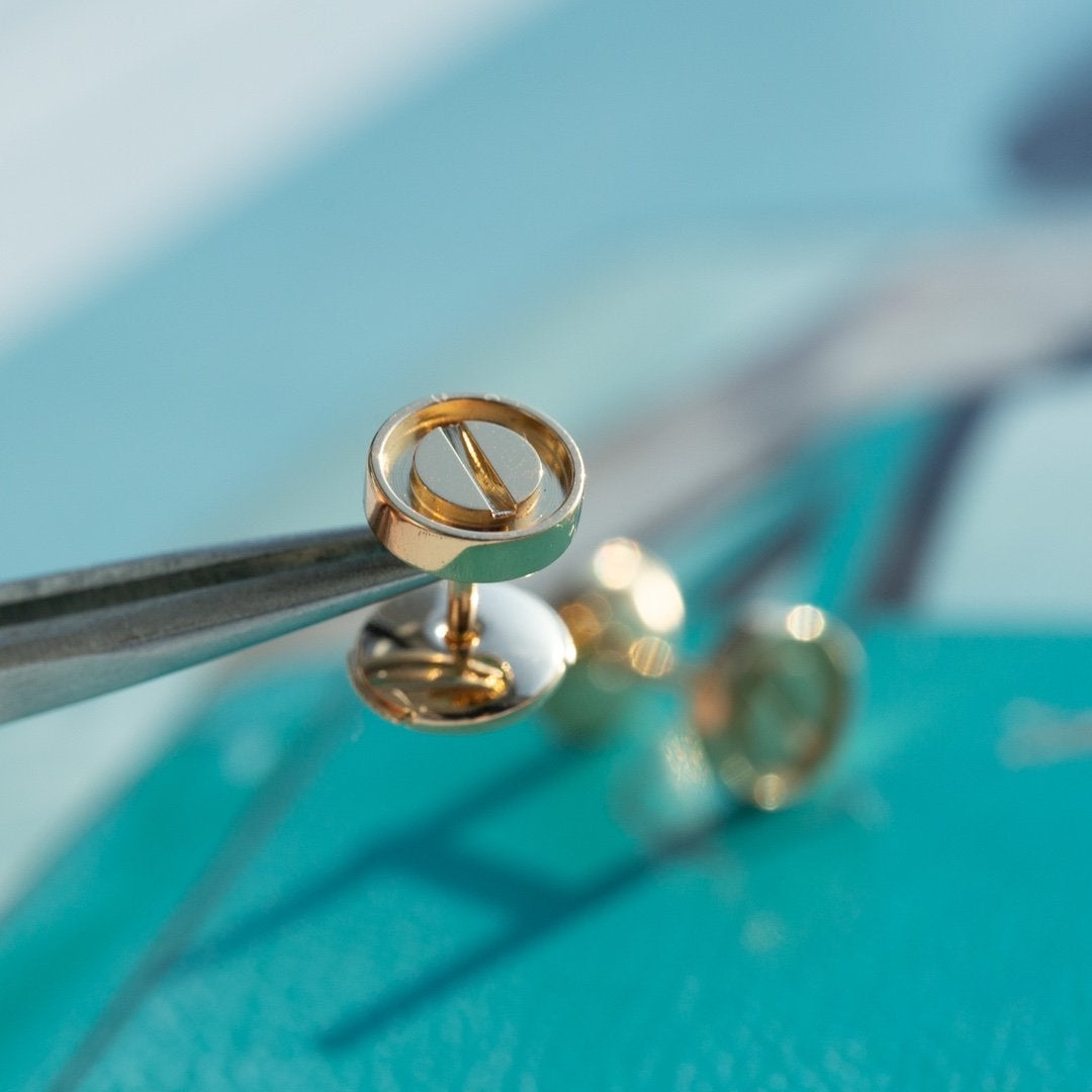 ¡®Veyra Jewelry¡¯LOVE EARRINGS PINK GOLD 10MM
