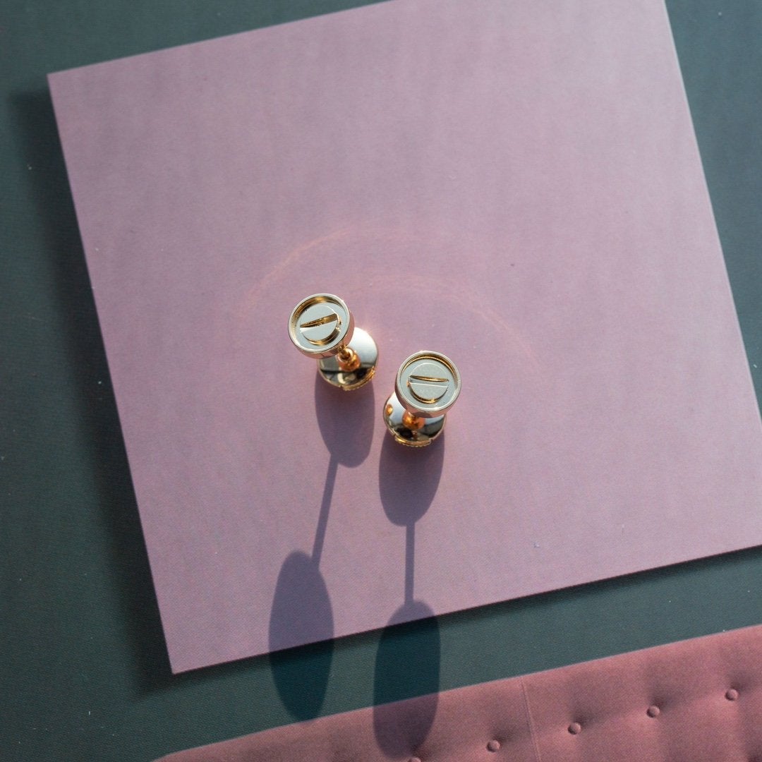 ¡®Veyra Jewelry¡¯LOVE EARRINGS PINK GOLD 10MM