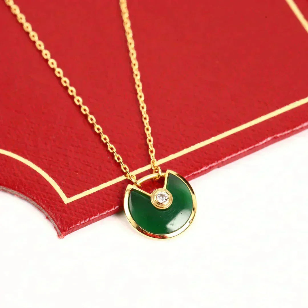 ¡®Veyra Jewelry¡¯AMULETTE GOLD MALACHITE NECKLACE