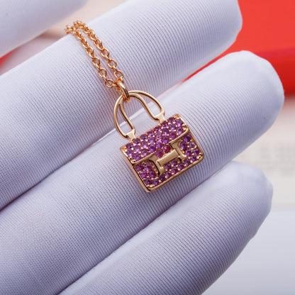 ¡®Veyra Jewelry¡¯CONSTANCE PEDANT PURPLE DIAMOND NECKLACE