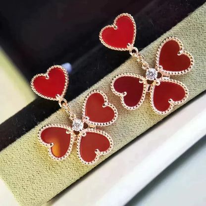 ¡®Veyra Jewelry¡¯SWEET CLOVER CARNELIAN EARRINGS