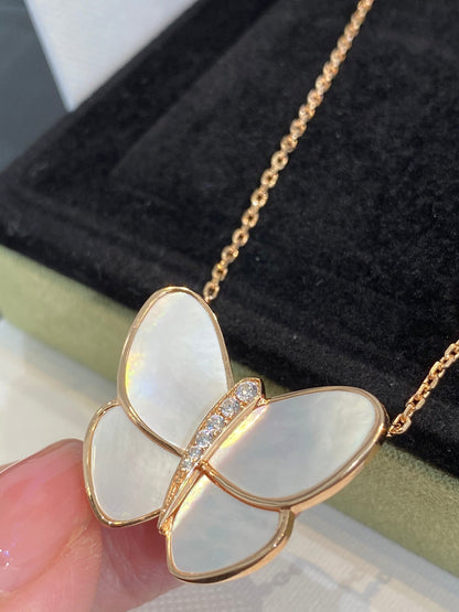 ¡®Veyra Jewelry¡¯BUTTERFLY GOLD MOP DIAMOND NECKLACE