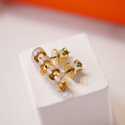 ¡®Veyra Jewelry¡¯MINI POP H GOLD EARRINGS GREY