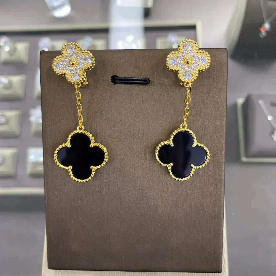 ¡®Veyra Jewelry¡¯CLOVER  2 MOTIFS  DIAMOND  EARRINGS (MULTIPLE CHOICESç´