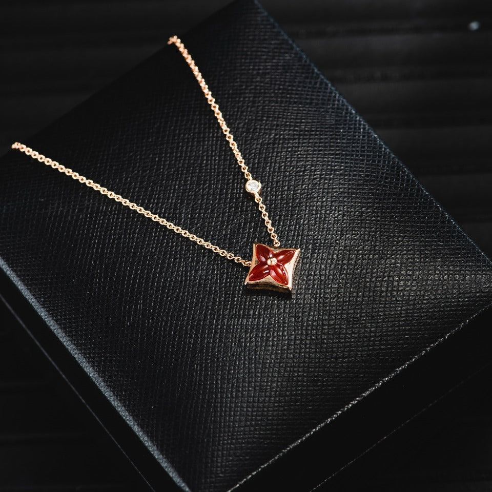 ¡®Veyra Jewelry¡¯STAR NECKLACE PINK GOLD 1 DIAMOND