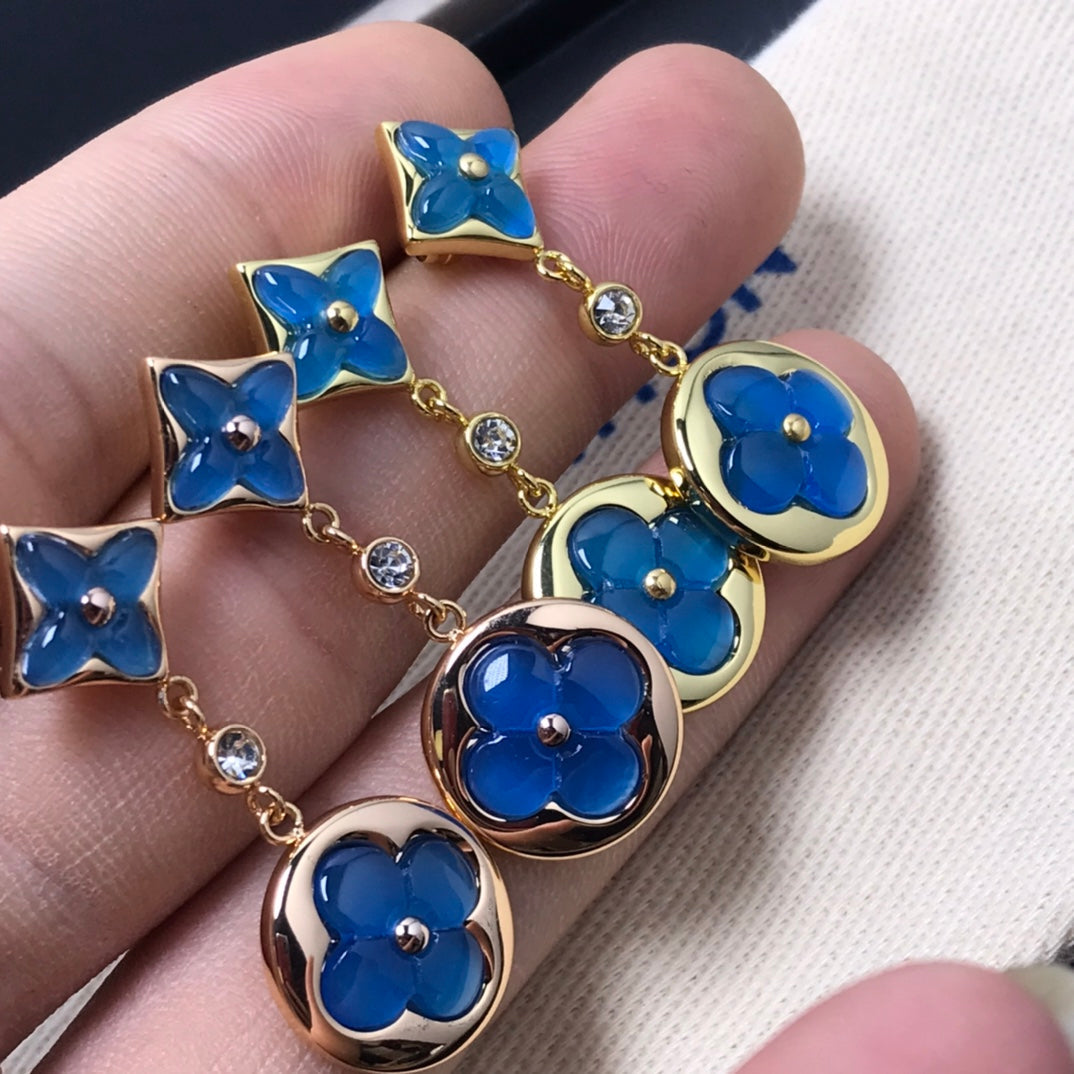 ¡®Veyra Jewelry¡¯STAR AND SUN AGATE DIAMOND EARRINGS