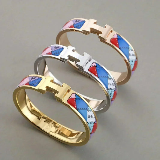 ¡®Veyra Jewelry¡¯H BRACELET DOTTED BORDER 12MM