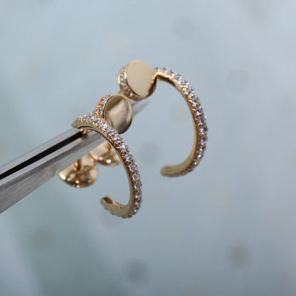 ¡®Veyra Jewelry¡¯JUSTE EARRINGS 12.75MM PINK GOLD DIAMOND