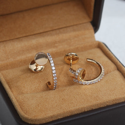 ¡®Veyra Jewelry¡¯JUSTE EARRINGS 12.75MM PINK GOLD DIAMOND