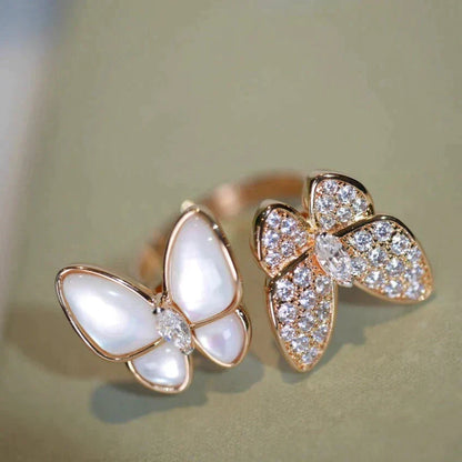 ¡®Veyra Jewelry¡¯TWIN BUTTERFLY DIAMOND MOP RING