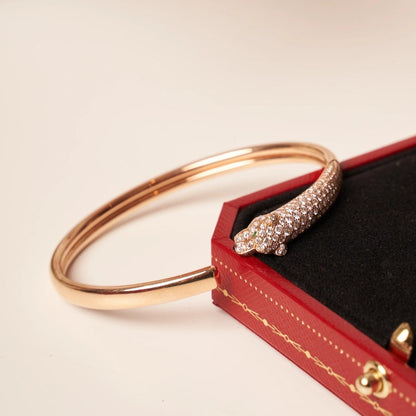 ¡®Veyra Jewelry¡¯PANTHERE ROSE GOLD DIAMOND OPEN BRACELET