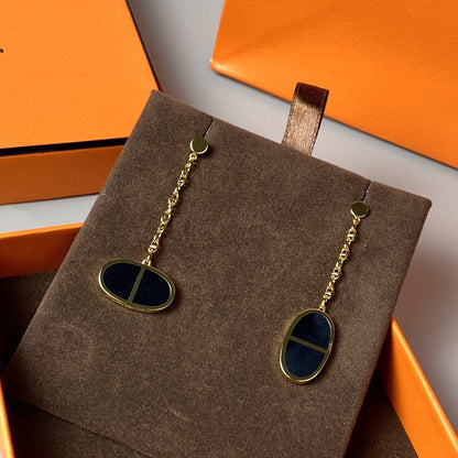¡®Veyra Jewelry¡¯CHAINE VERSO BLACK CERAMIC EARRINGS