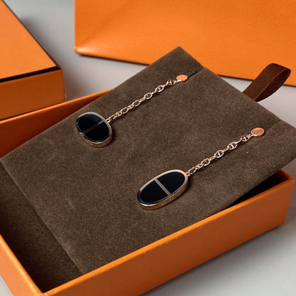 ¡®Veyra Jewelry¡¯CHAINE VERSO BLACK CERAMIC EARRINGS